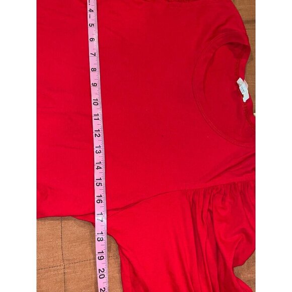 A.L.C. Womens Red Puff -Sleeve Blouse Size Small Cotton Blend - Picture 7 of 9